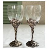 Arthur Court Designs Grape Wine Glasses 7 3/4"