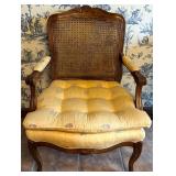Very Nice Vintage Reupholstered Ratan Chair