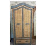 Bielecky Brothers Style Wicker Armoire 78 1/2"