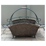 Metal & Wicker Basket