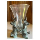 SF Bay Trading Verdigris Rabbits Vase