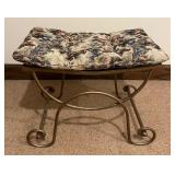 Gold Metal Vanity Bench