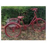 Vintage Adult Tricycle w/Rack 64"