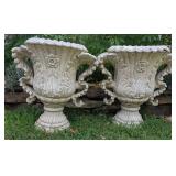 2 Fancy Pedestal Planters 20"