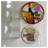 Decor Plates & Bar Condiments Glass Tray