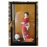 Japanese Kimekomi Doll in Case