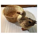 Bottlebrush Duck & Wicker Basket