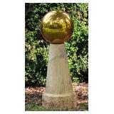 Golden Orb on Pedestal 28"