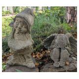 Small Garden Statues: Gnome & Crying Cherub