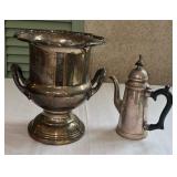 Silver Plated Ice Bucket & Coffee Pot