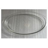 Clear Glass Turkey Platter 18" x 10"
