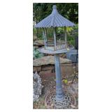 Figural Pedestal Bird Feeder 39"