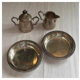 Silver Plated Candy Dishes, Creamer/Sugar Dishes