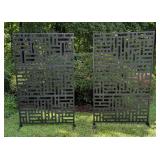 2 Geometric Garden Decor Panels 45" x 76" each
