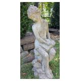 Maiden w/Book Garden Statue 31"