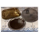 3 Metal Serving Trays