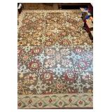 Lovely Tan/Cream/Green Floral Rug 8