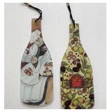 Italian Glass Wine Bottle Trivets 12 1/2"