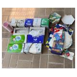 Several Boxes of Facial Tissues, Bags