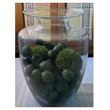 Fancy Glass Jar w/Plastic Limes