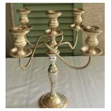 Silver Plated 5 Arm Candelabra 15"x14"