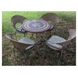 Mosaic Patio Table w/4 Chairs