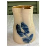 Vintage Salt Glazed Crock Pitcher 6"
