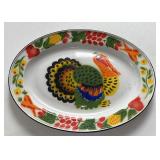 Vintage Turkey Metal Platter