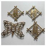 Asian Brass Trivets, Butterfly Trivet