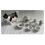 Cow Creamer & Dora Tea Pot Set