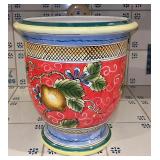 Floral Fruit Ceramic Pot