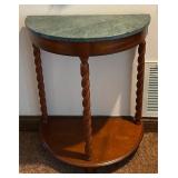 Half Round Marble Top Console Table