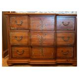 Pulaski 3 Drawer Knotting Pine Bachelors Chest