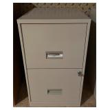 Steel Works 2-Drawe File Cabinet w/ Key