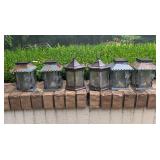 6 Solar Garden Lanterns 8"