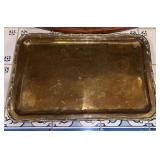 Wood Cutting Board, Bamboo Style Brass ? Tray