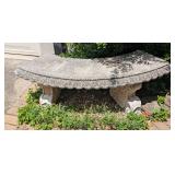 Concrete Garden Bench 52"