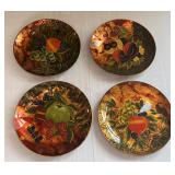 4 Accent Decorative Plates w/Fruit