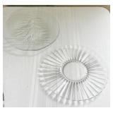 Christmas Glass Tray, Ruffle Glass Tray