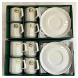 NEW Pier 1 Demitasse Espresso Cups & Saucers