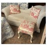 Chaise Lounge w/ Pillows & Ottoman