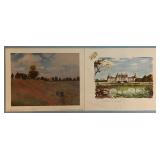 Monet & Le Chateau de Chambord Art Prints