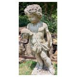 Cherub w/Dove Statue 37"