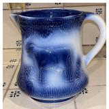 Blue/White Cow Pitcher 8"x7"