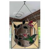 Hanging Stained Glass Hummingbird Decor