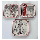 Fabulous Paris Fashion Decorative Plates
