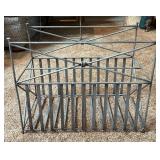Antiqued Silver Metal Magazine Rack