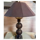 Gorgeous Blown Glass Globe Lamp 28"