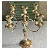 Silver Plated 5 Arm Candelabra 15"x15"