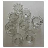 8 Glass Cocktail Glasses w/Ice Inserts